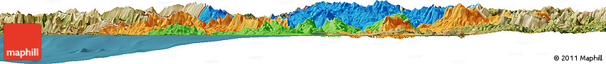 Political Horizon Map of Ipiros, satellite outside