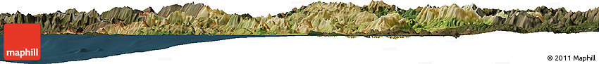 Satellite Horizon Map of Ipiros, darken