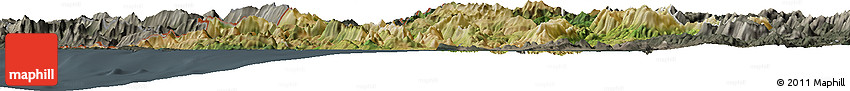 Satellite Horizon Map of Ipiros, darken, semi-desaturated