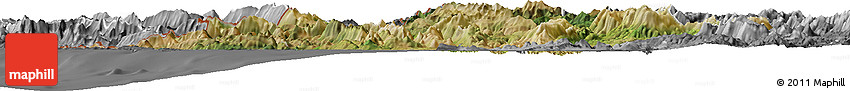 Satellite Horizon Map of Ipiros, desaturated