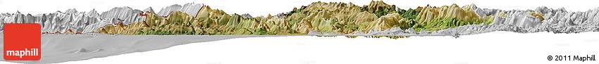 Satellite Horizon Map of Ipiros, lighten, desaturated
