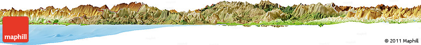 Satellite Horizon Map of Ipiros, physical outside