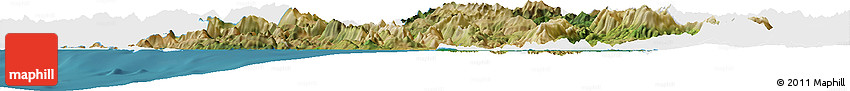 Satellite Horizon Map of Ipiros, single color outside