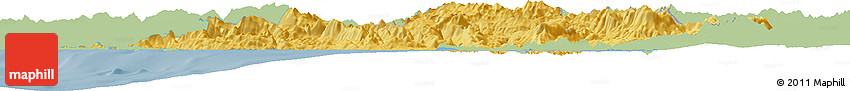 Savanna Style Horizon Map of Ipiros, single color outside