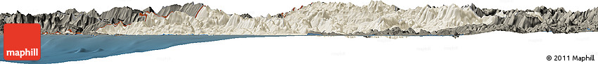 Shaded Relief Horizon Map of Ipiros, darken