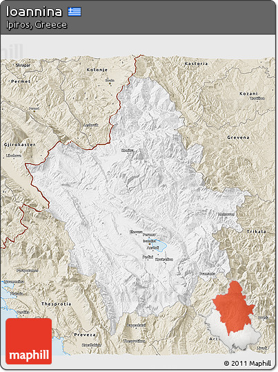 Classic Style 3D Map of Ioannina