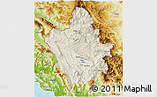 Shaded Relief 3D Map of Ioannina, physical outside