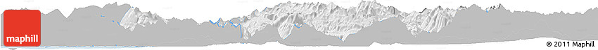 Gray Horizon Map of Ioannina, single color outside