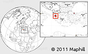 Blank Location Map of Ioannina, within the entire country