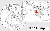 Blank Location Map of Ioannina, highlighted country, highlighted parent region