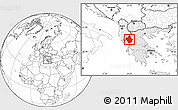 Blank Location Map of Ioannina, highlighted country