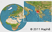Satellite Location Map of Ioannina, highlighted parent region
