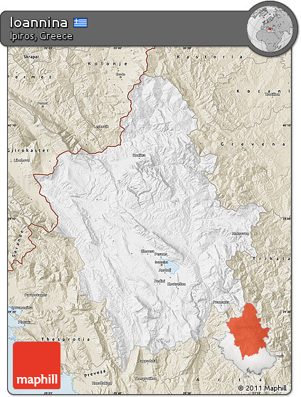 Classic Style Map of Ioannina