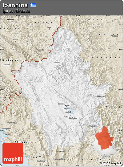 Classic Style Map of Ioannina