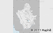 Gray Map of Ioannina, single color outside