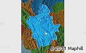 Political Map of Ioannina, darken