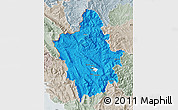 Political Map of Ioannina, lighten, semi-desaturated