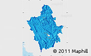 Political Map of Ioannina, single color outside