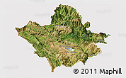 Satellite Panoramic Map of Ioannina, cropped outside