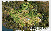 Satellite Panoramic Map of Ioannina, darken