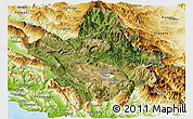Satellite Panoramic Map of Ioannina, physical outside