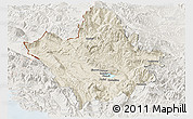 Shaded Relief Panoramic Map of Ioannina, lighten
