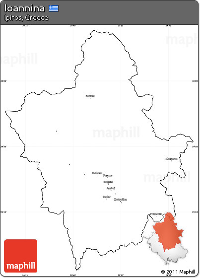 Blank Simple Map of Ioannina, cropped outside