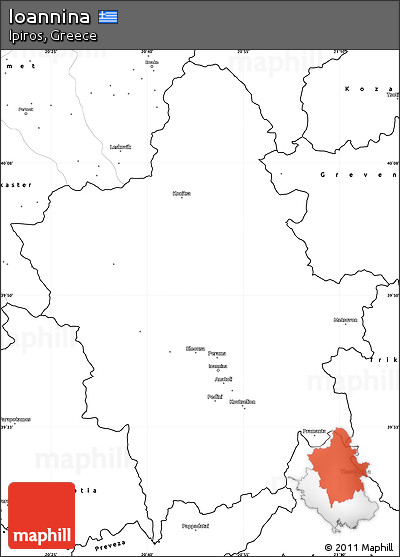 Blank Simple Map of Ioannina