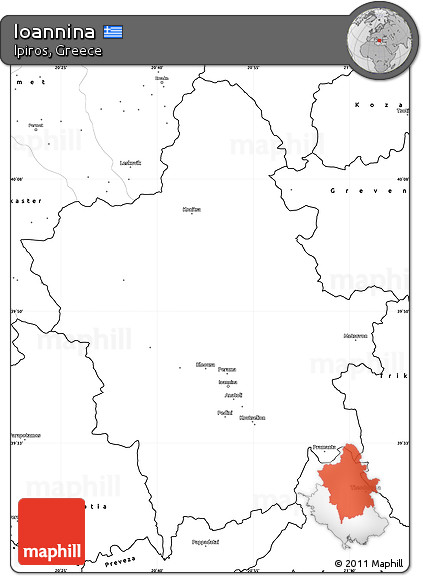 Blank Simple Map of Ioannina