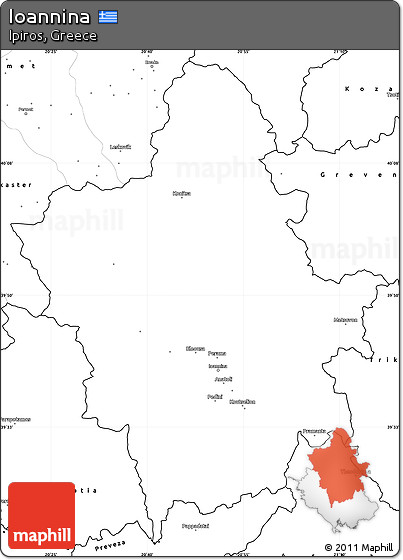 Blank Simple Map of Ioannina