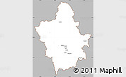 Gray Simple Map of Ioannina, cropped outside