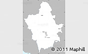 Gray Simple Map of Ioannina, single color outside