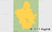 Savanna Style Simple Map of Ioannina, single color outside