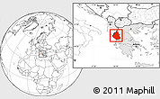 Blank Location Map of Ipiros, highlighted country