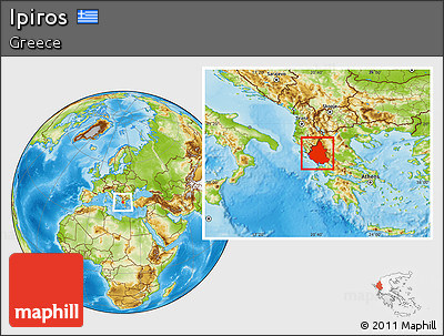 Physical Location Map of Ipiros