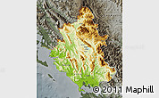 Physical Map of Ipiros, darken, semi-desaturated