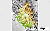 Physical Map of Ipiros, desaturated