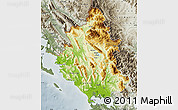 Physical Map of Ipiros, semi-desaturated