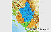 Political Map of Ipiros, physical outside