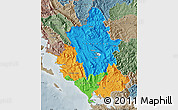 Political Map of Ipiros, semi-desaturated