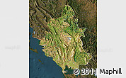 Satellite Map of Ipiros, darken