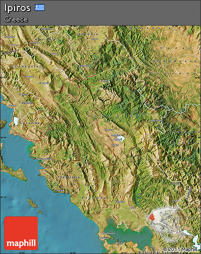 Satellite Map of Ipiros