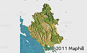 Satellite Map of Ipiros, single color outside