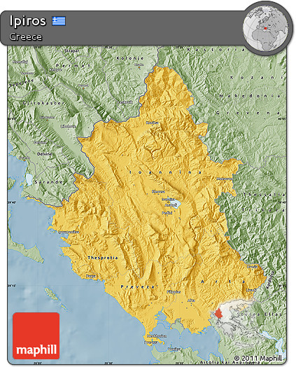 Savanna Style Map of Ipiros