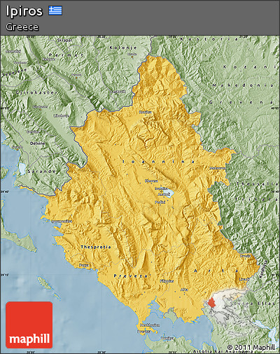 Savanna Style Map of Ipiros