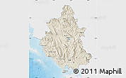 Shaded Relief Map of Ipiros, single color outside