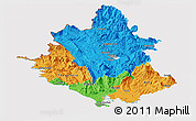 Political Panoramic Map of Ipiros, cropped outside