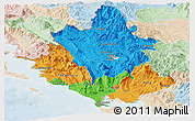 Political Panoramic Map of Ipiros, lighten