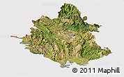 Satellite Panoramic Map of Ipiros, cropped outside