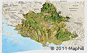 Satellite Panoramic Map of Ipiros, shaded relief outside